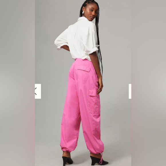 Good American Parachute Pants Malibu Pink - Small - Picture 3 of 10